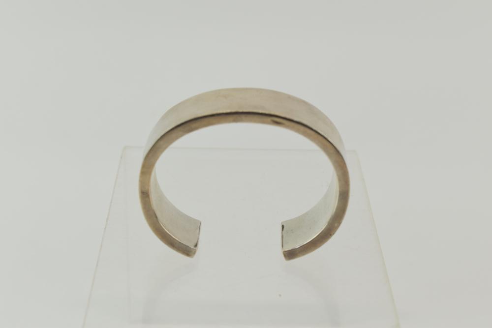 Mexico Sterling Silver Wide Bangle Bracelet (1 of 3)