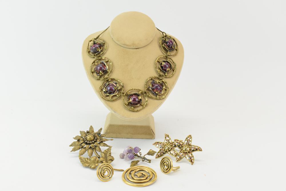 Group of Assorted Handmade Metal Work Jewelry (1 of 6)