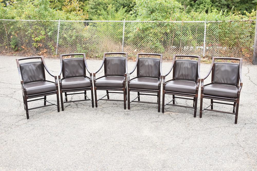 Set of Six McGUIRE San Fransisco Rattan Armchairs (1 of 10)
