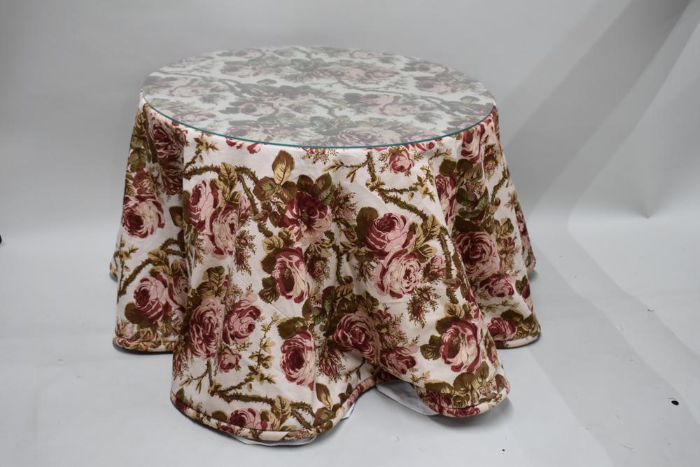 Round Glass Top Occasional Table (1 of 4)