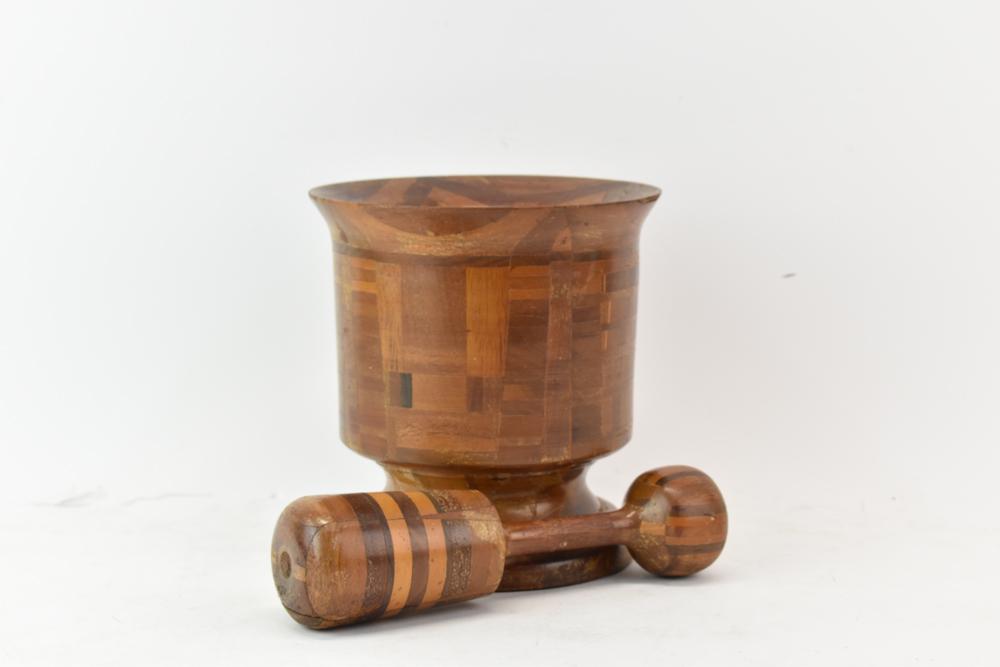 Large Wooden Mortar and Pestle (1 of 8)