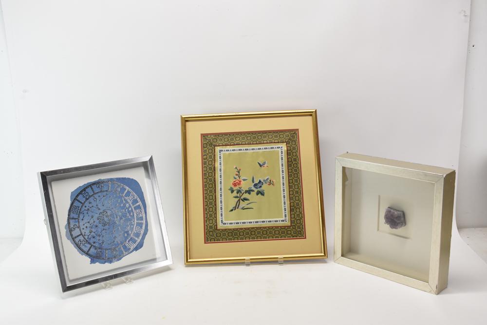 Asian Style Framed Needlework Panel (1 of 6)
