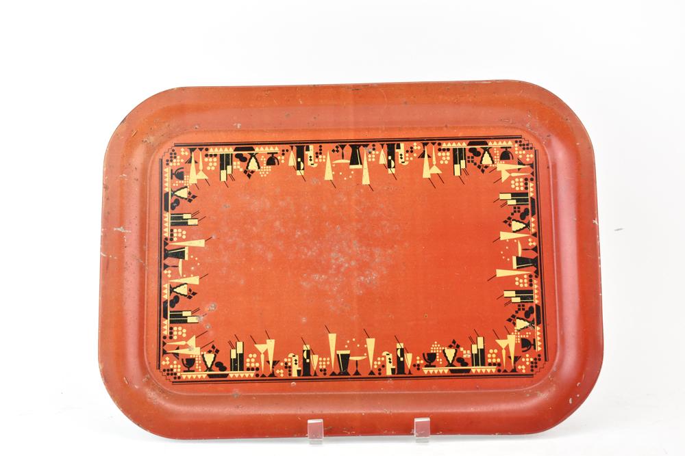 Vintage Mid Century Cocktail Metal Drinks Tray (1 of 5)