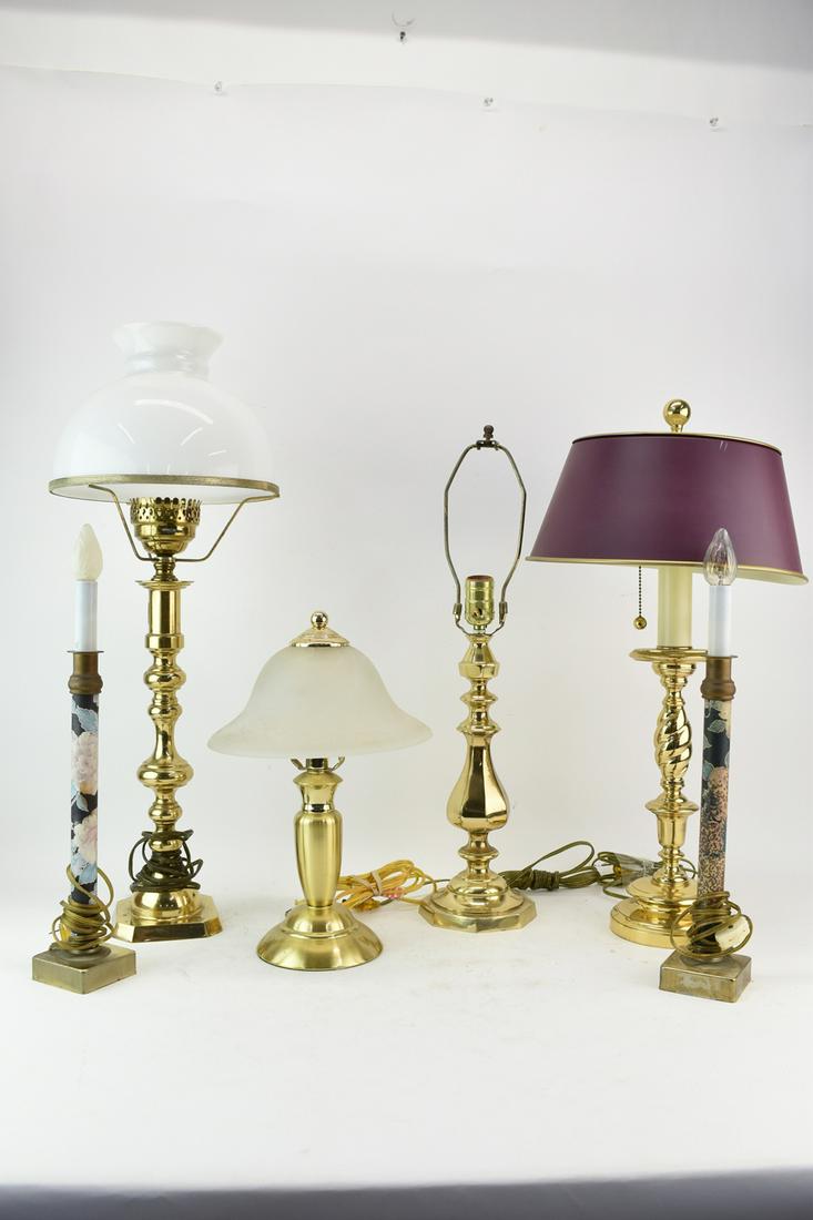 Assortment of Brass Table Lamps (1 of 5)