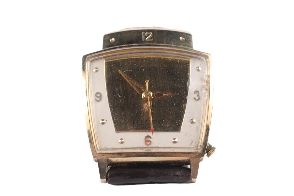 Hamilton "Everest" Wristwatch: #500 movement, in gold-filled case Case: 35mm l x 29mm at widest
