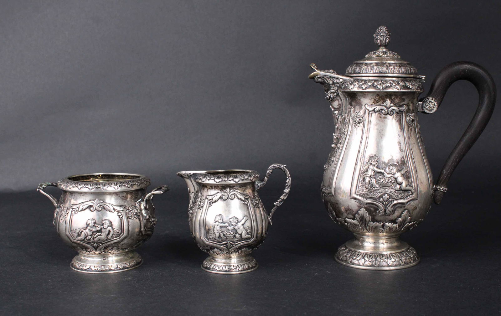 Dutch Sterling Silver Three Piece Coffee Set (1 of 9)