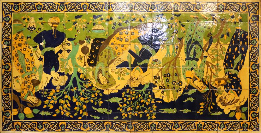 Large Tiled Plaque of Figures (1 of 12)