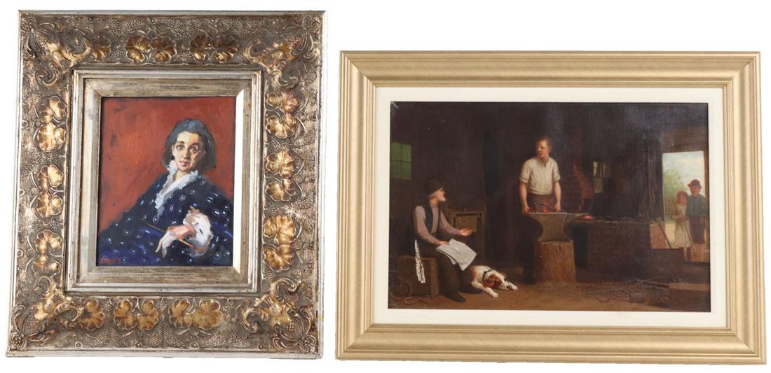 Oil on Canvas, Portrait of a Female Artist (1 of 19)