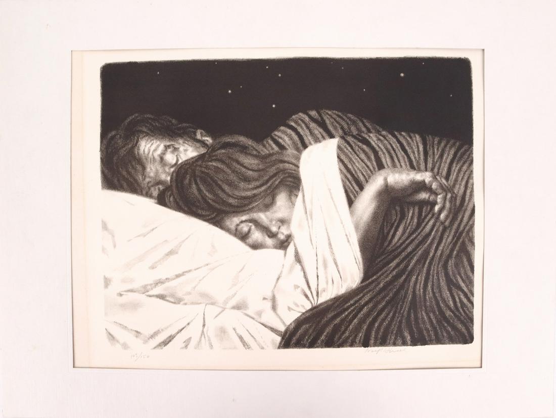 Joseph Hirsch, Etching, Sleeping Couple (1 of 8)