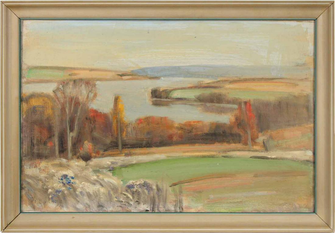 Frank A. Barney, Oil on Canvas, Lakeview (1 of 7)