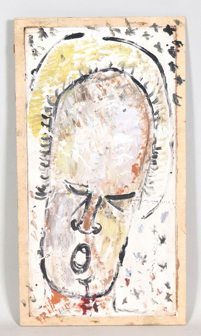 Purvis Young, Oil on Plywood, Untitled (1 of 8)