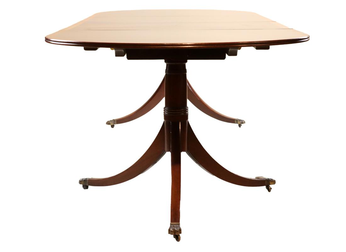 Regency Style Mahogany Two Pedestal Dining Table (1 of 11)