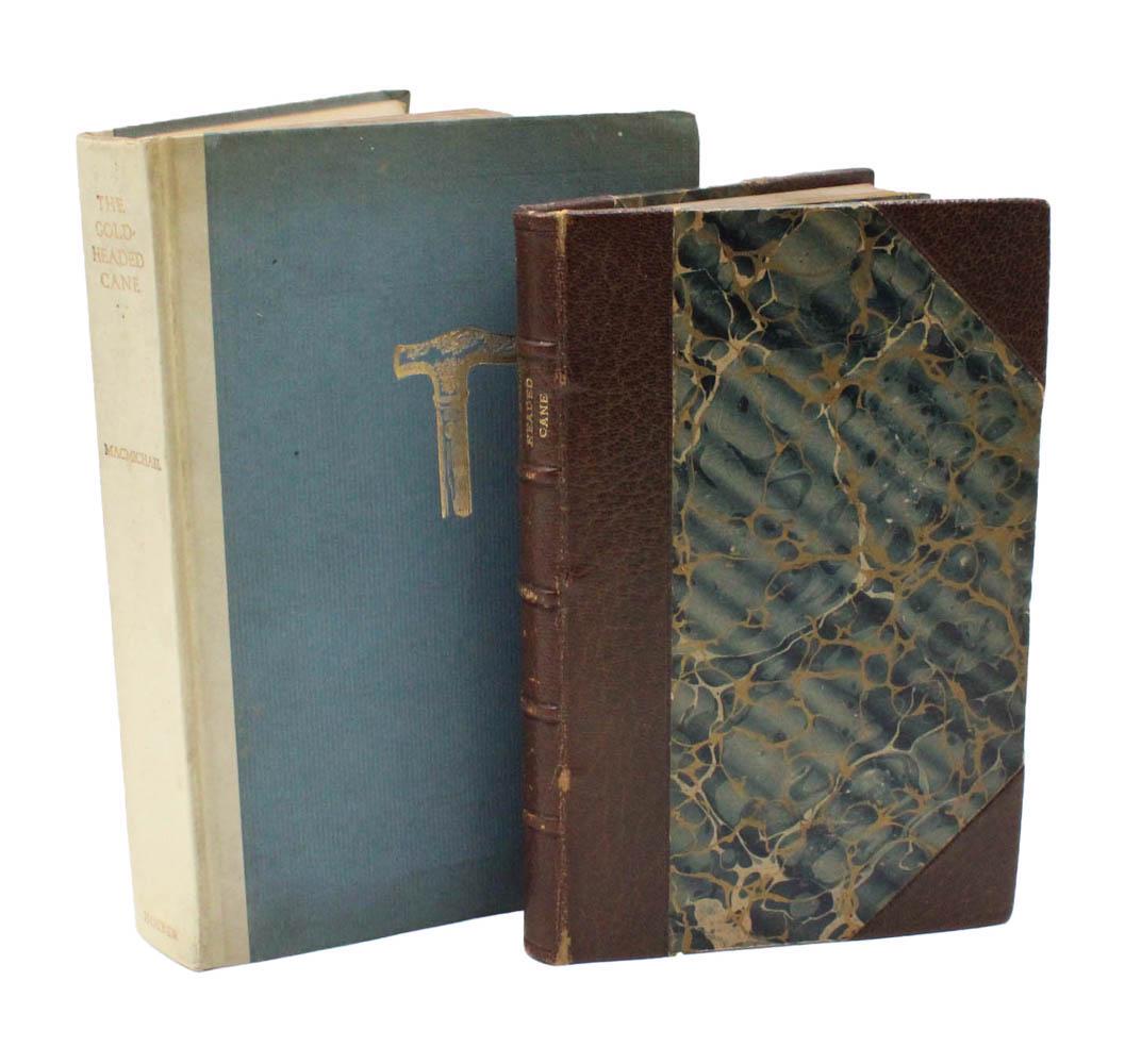 William MacMichael, "The Gold-Headed Cane": 1st ed., 12mo in 1/4 leather with marbled boards, published by John Murray, London, 1827; together with a 2nd ed. with an introduction by William Osler, published by Paul B. Hoeber, New York, 1915, 2