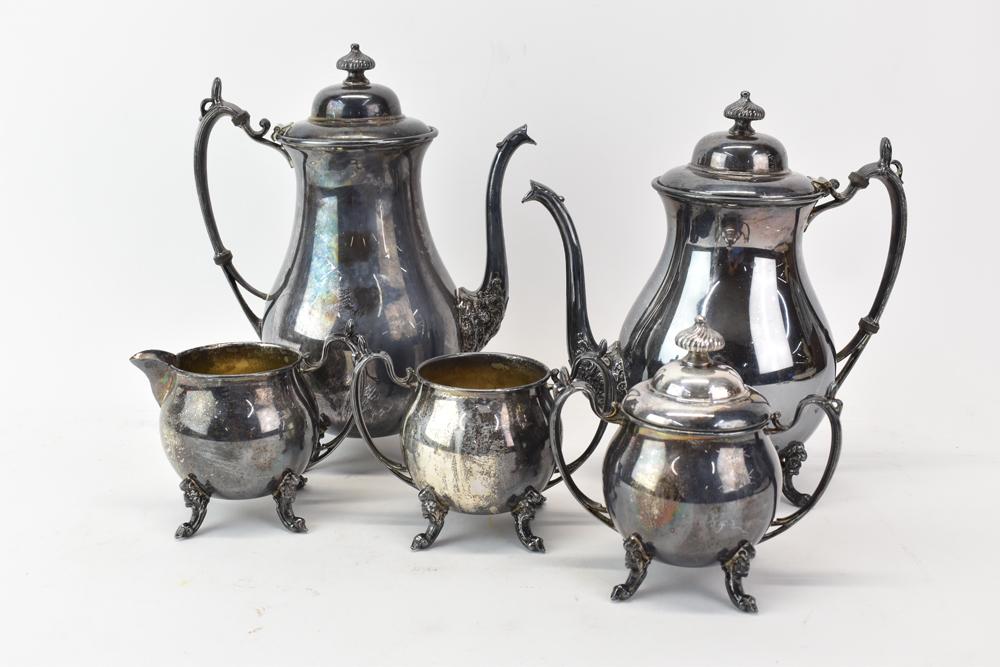 Silver on Copper 5-Piece Tea and Coffee Service (1 of 4)