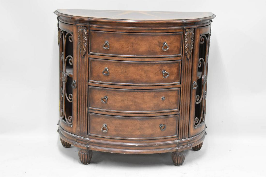 Neoclassical Style Demi Lune Side Cabinet (1 of 7)