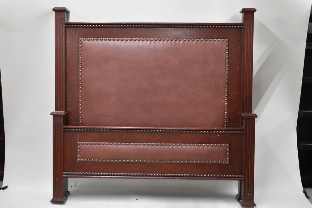 Queen Size Mahogany Stained Bed (1 of 7)