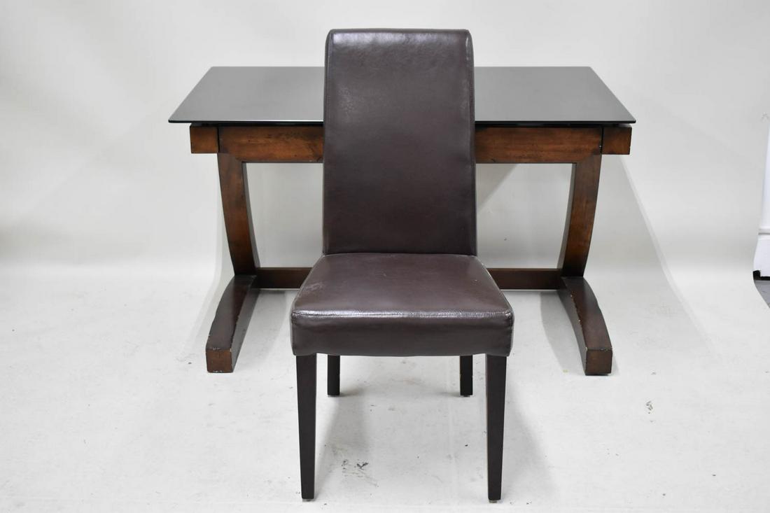 Modern Smoke Glass Writing Desk (1 of 6)