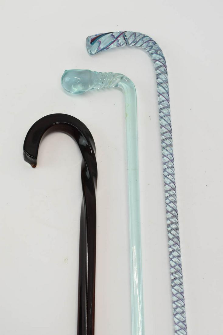 Three Colorful Glass Handblown End-of-Day Canes (1 of 11)