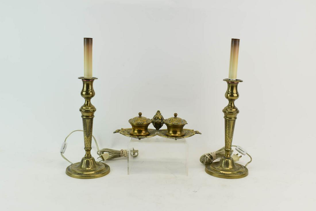Pair of Brass Candlesticks (1 of 10)