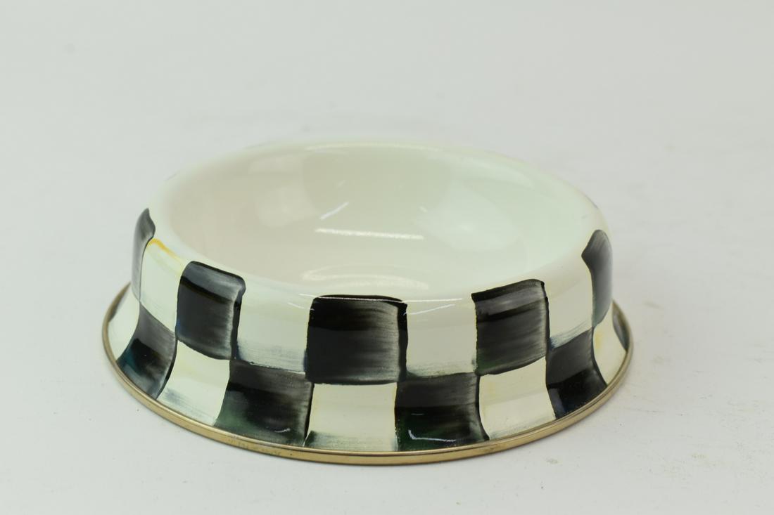 MacKenzie Childs Courtly Check Enamel Pet Dish (1 of 5)