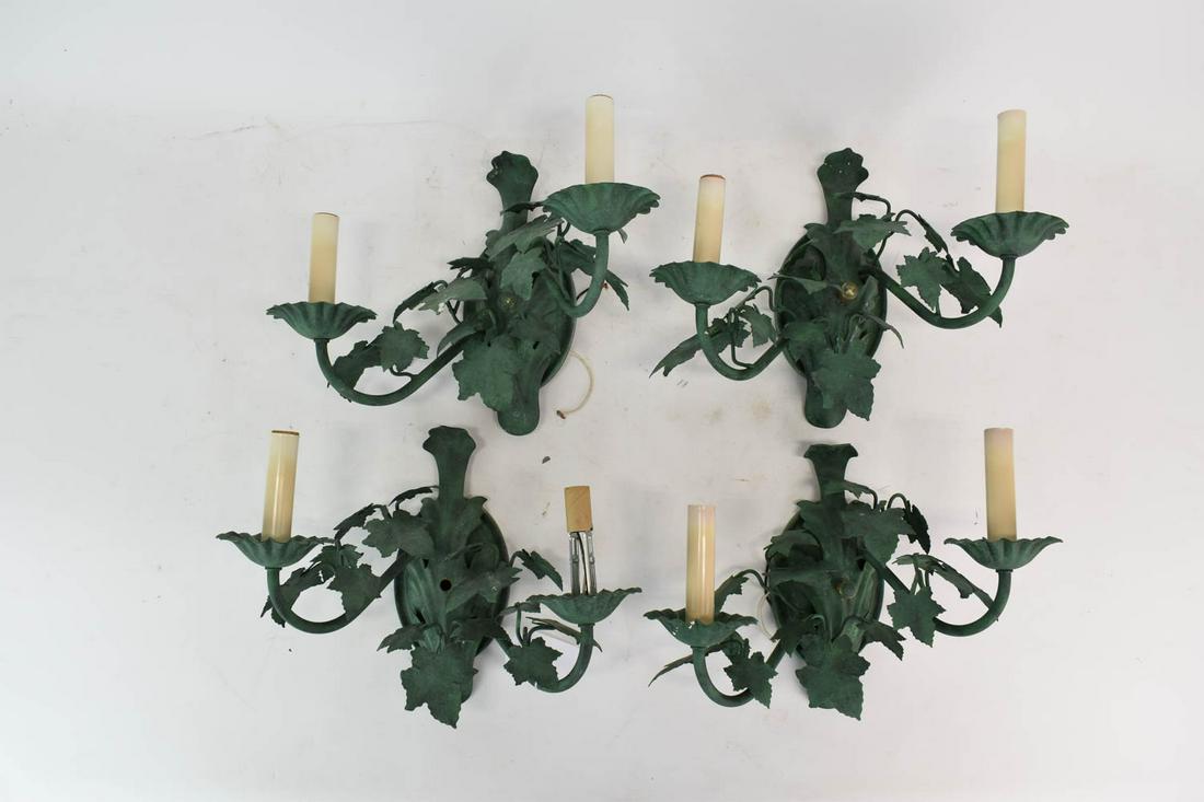 Two Pairs of Verdigris Wall Sconces (1 of 7)