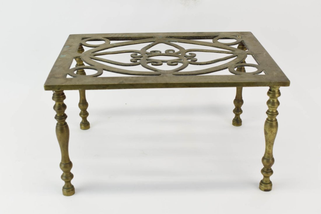Antique Brass Fireplace Footman (1 of 6)