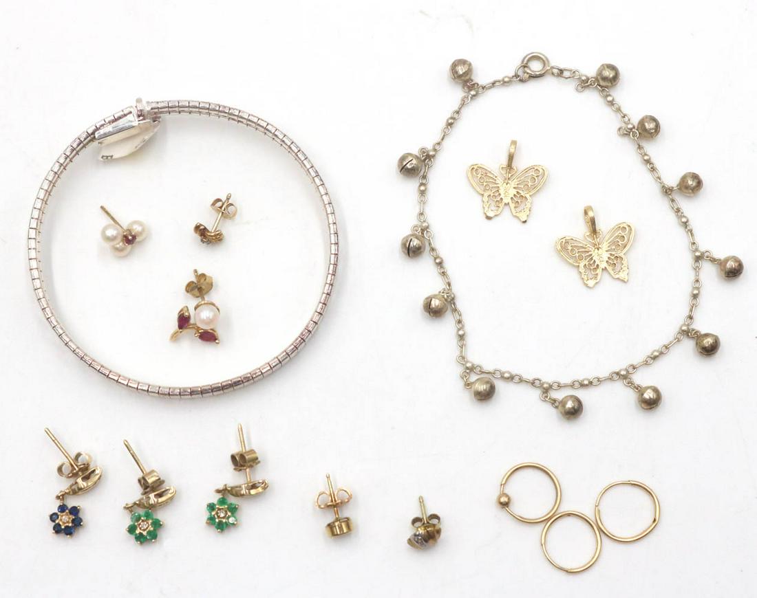 Three 14K Yellow Gold Small Hoop Earrings (1 of 6)