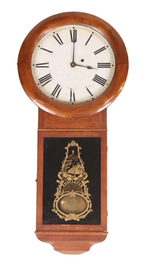 Seth Thomas Walnut Regulator Wall Clock (1 of 14)
