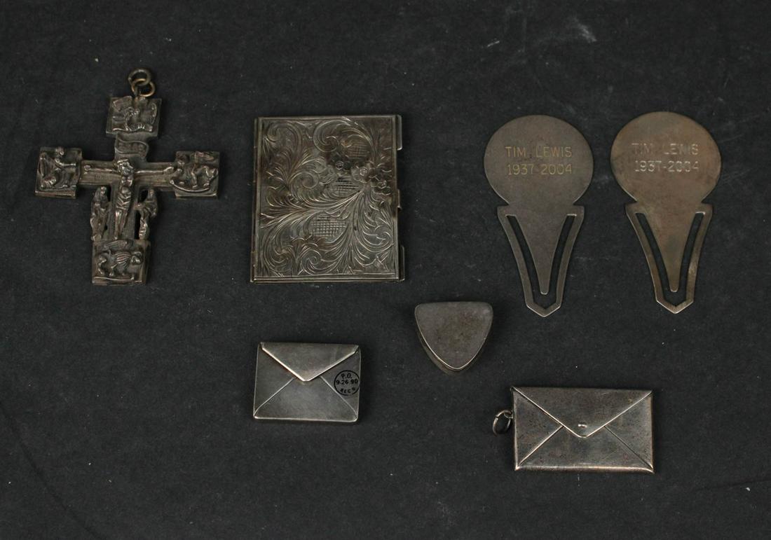 Two Sterling Silver Envelope-Form Stamp Holders (1 of 14)