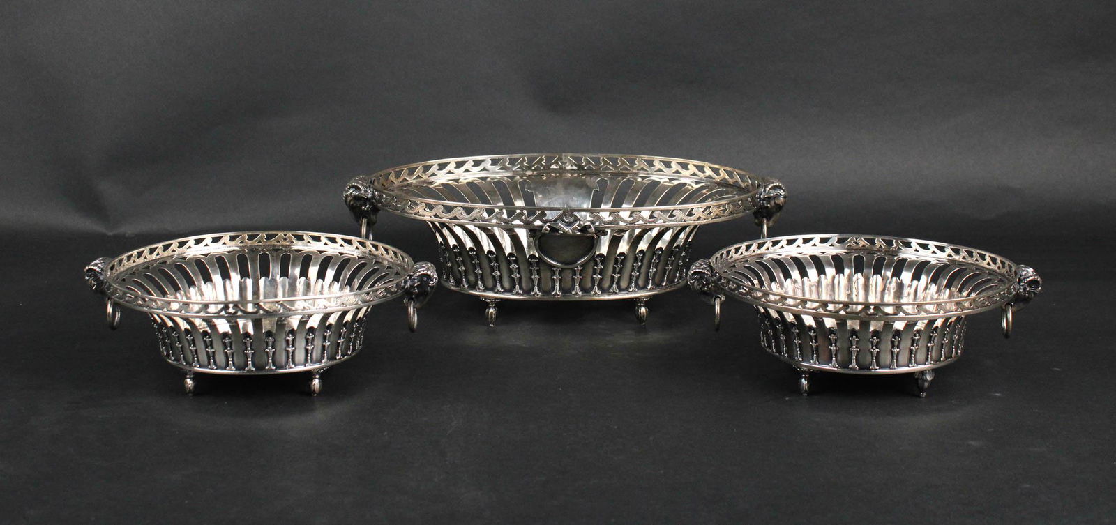 Three William Comyns Sterling Reticulated Bowls (1 of 7)