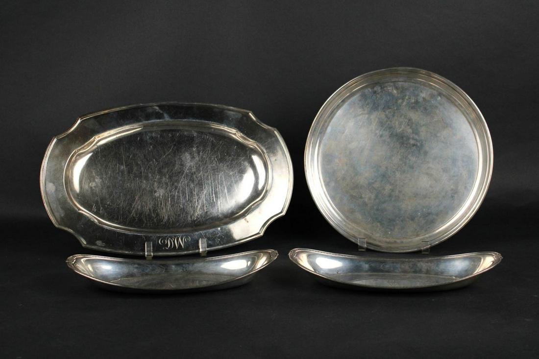 Two Gorham Sterling Greek Key Decorated Trays (1 of 12)