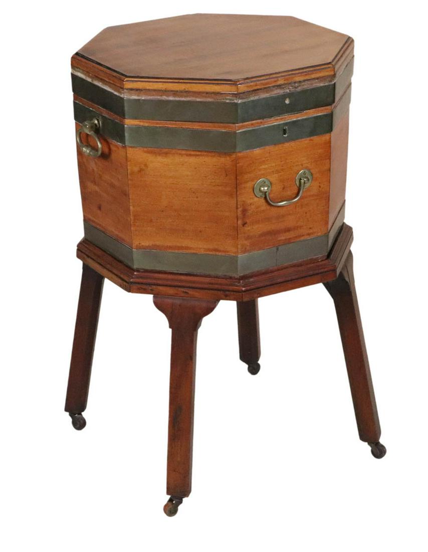 George III Brass-Bound Mahogany Cellarette (1 of 12)