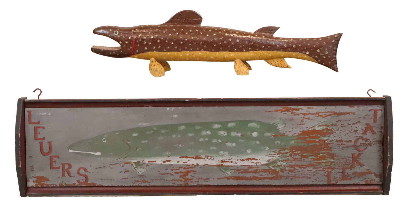 Painted Wood Bait Shop Trade Sign (1 of 12)