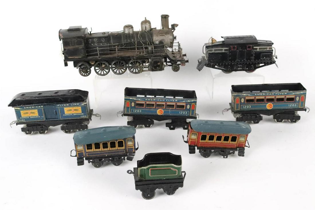 Four American Flyer Tin Trains (1 of 20)