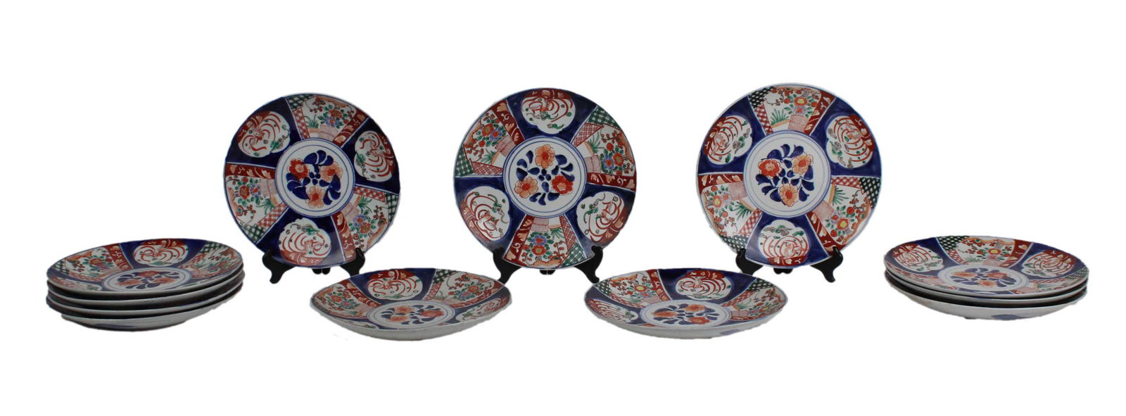 Twelve Japanese Imari Porcelain Plates (1 of 6)