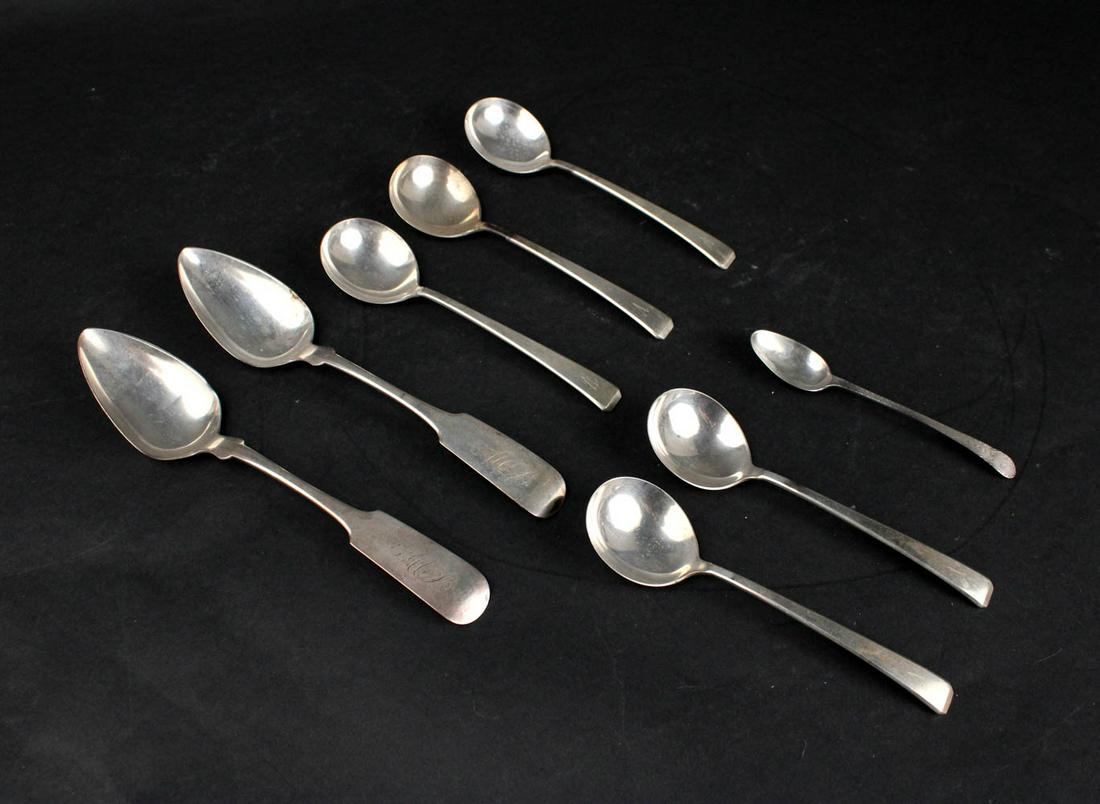 Two O.S. Jennings, NY Coin Silver Spoons (1 of 9)