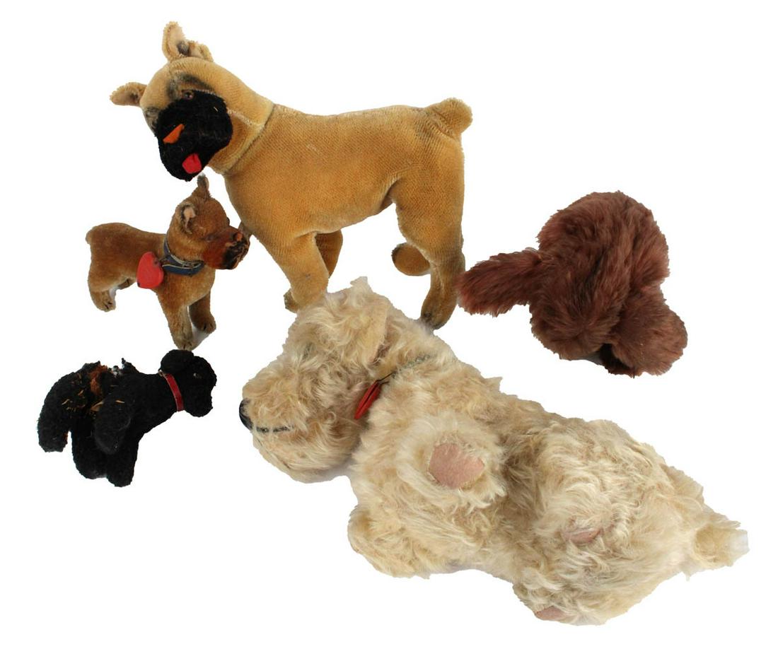 Five Stuffed Dog Toys Including Steiff (1 of 9)