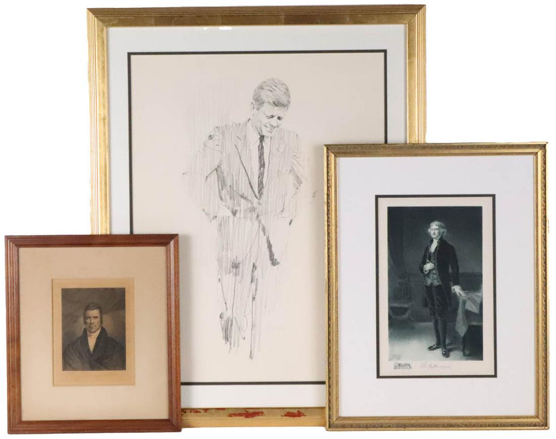 Three Prints of American Historical Figures (1 of 17)