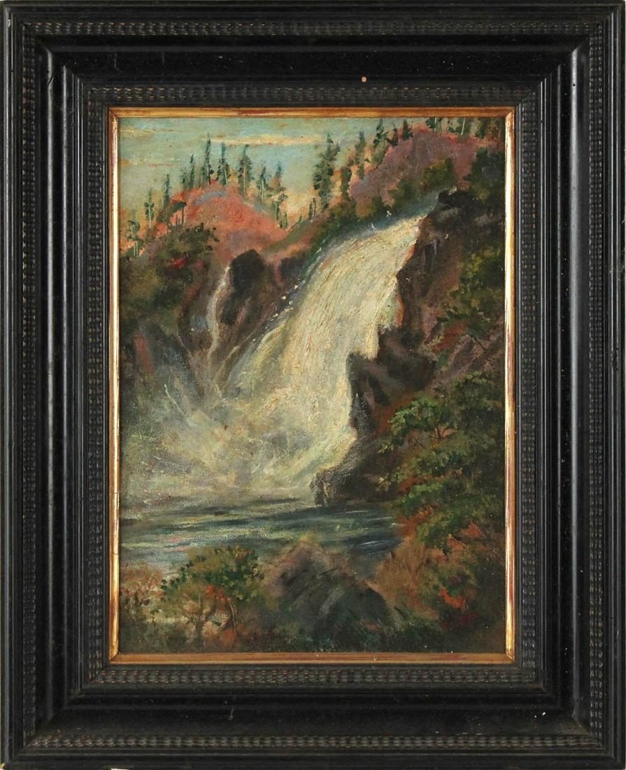 Oil on Canvas, View of Catskill Waterfall (1 of 6)