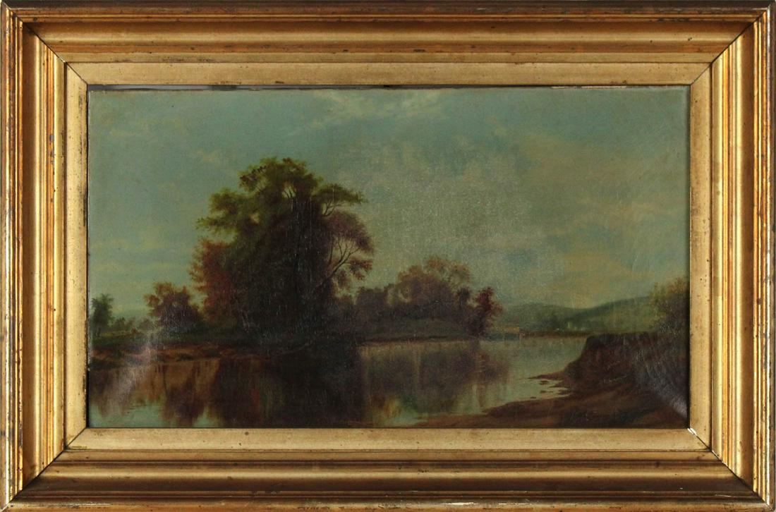 Oil on Canvas, Hudson River Scene (1 of 5)