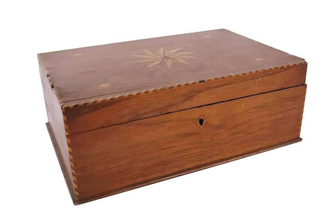 Walnut Marquetry Inlaid Keepsake Box (1 of 12)