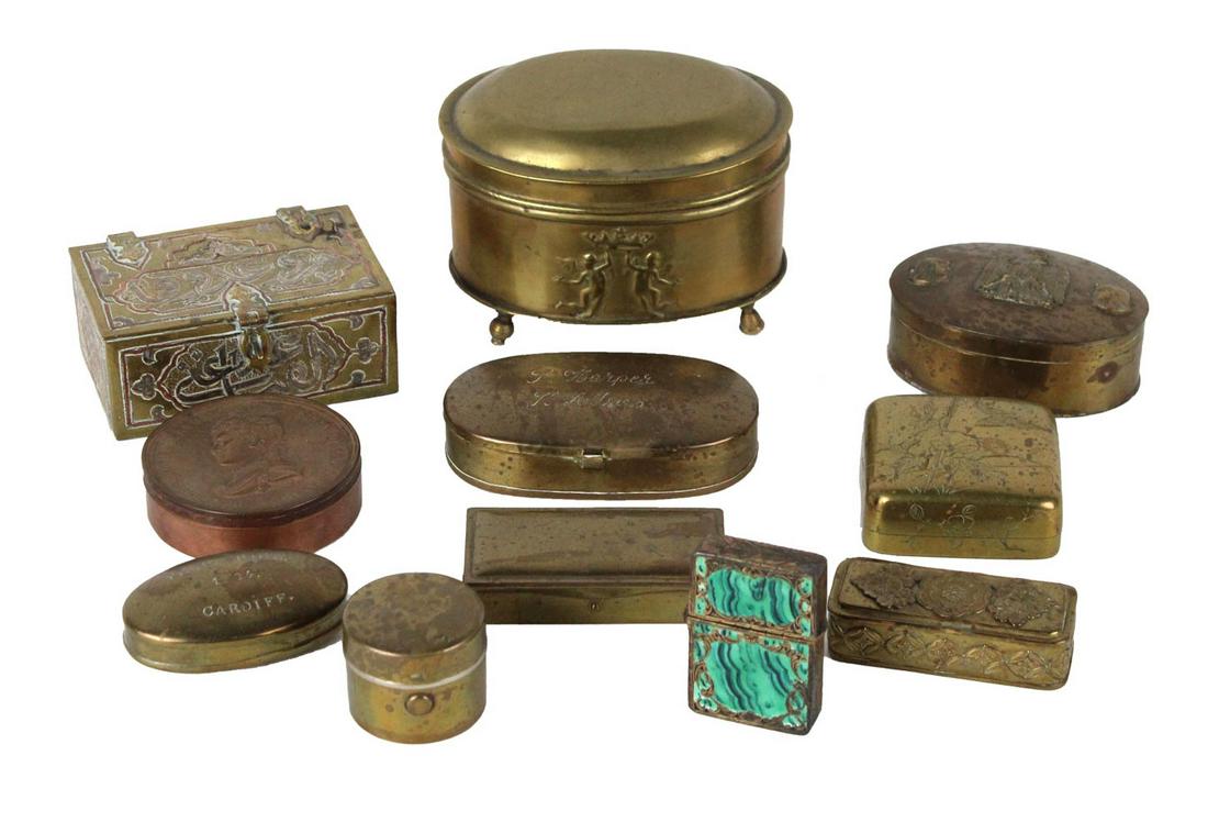 Group of Eleven Brass Boxes (1 of 16)