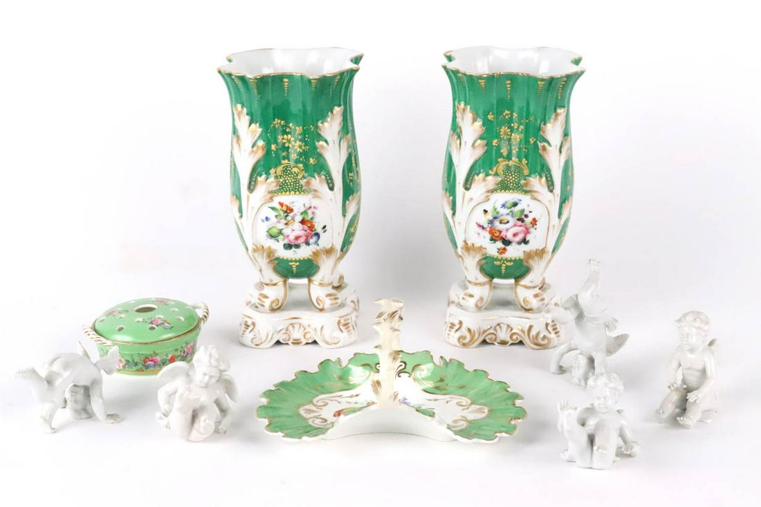 Pair of Hand-Painted Porcelain Vases (1 of 16)