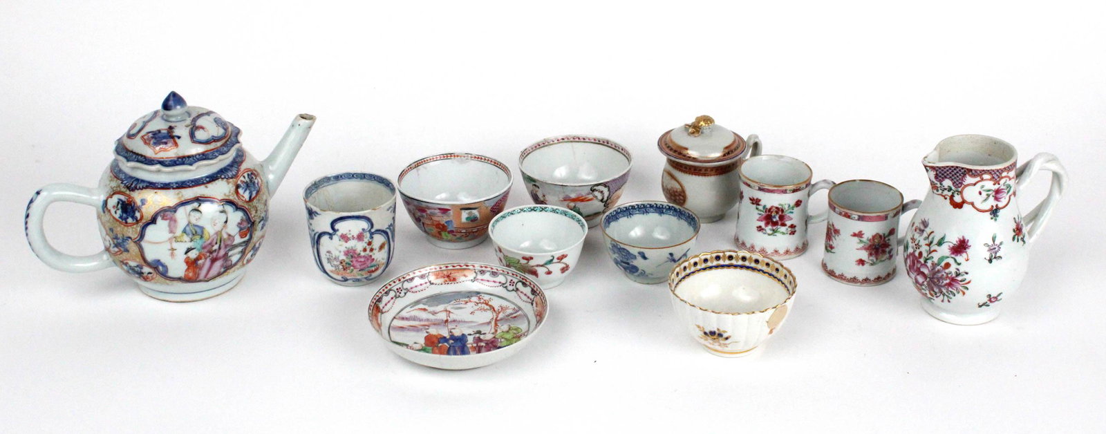 Group of Chinese Export Porcelain Tea Items (1 of 15)