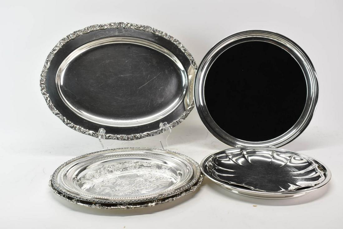 Group of Silver Plated Trays (1 of 14)