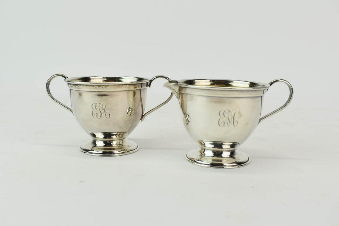 American Sterling Silver Sugar Bowl & Cream Jug (1 of 5)