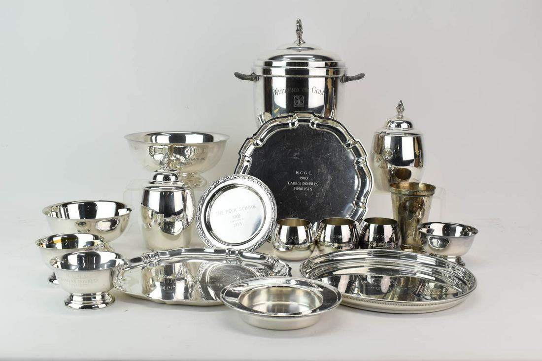 Group of Silver Plated Golf and Tennis Trophies (1 of 9)