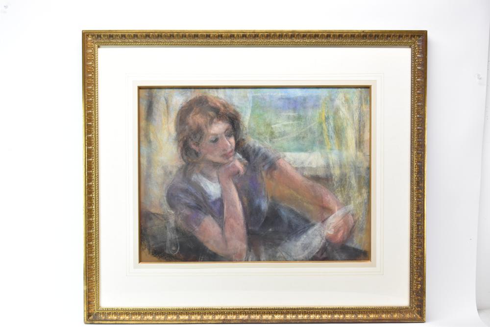 Cydney Grossman, Pastel on Paper, Woman in Purple (1 of 7)