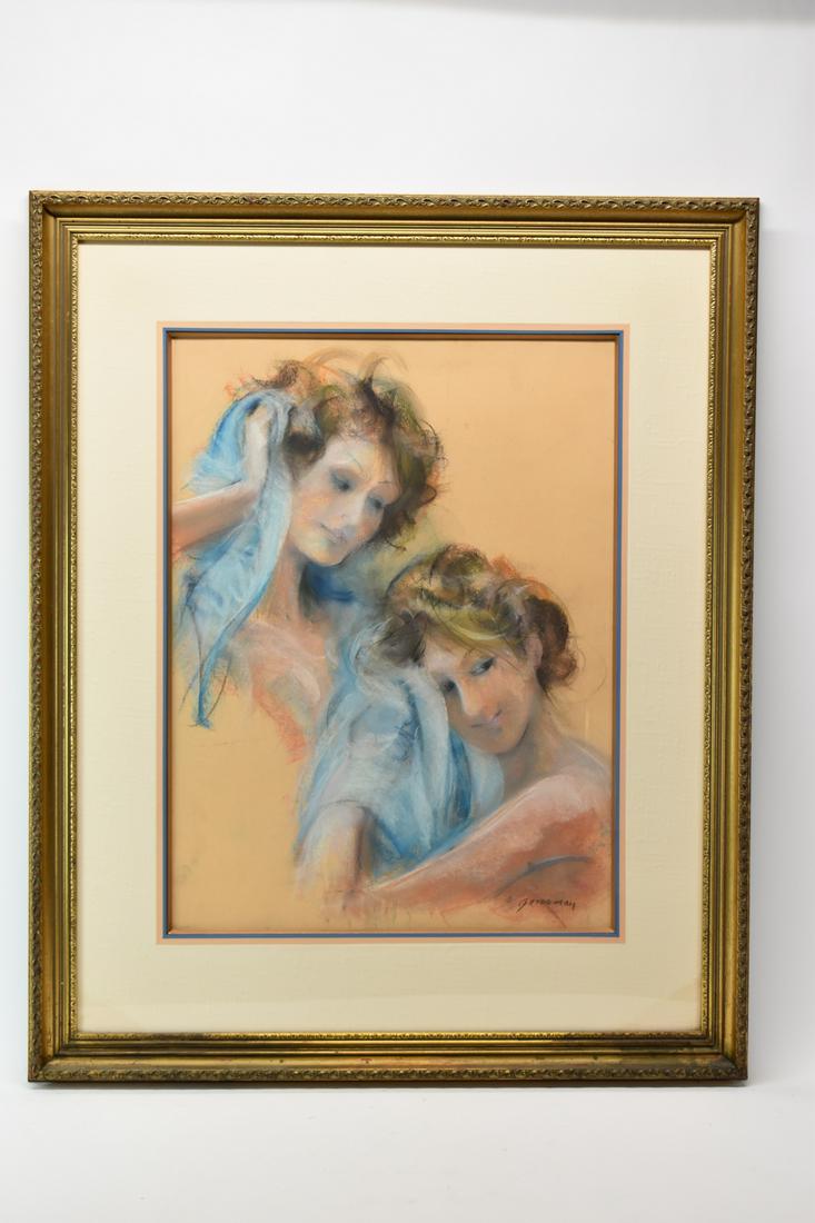 Cydney Grossman Pastel on Paper, Women with Towel (1 of 8)