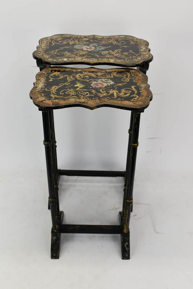 Gilt Decorated Nesting Tables (1 of 11)